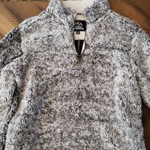 Gray sherpa pullover